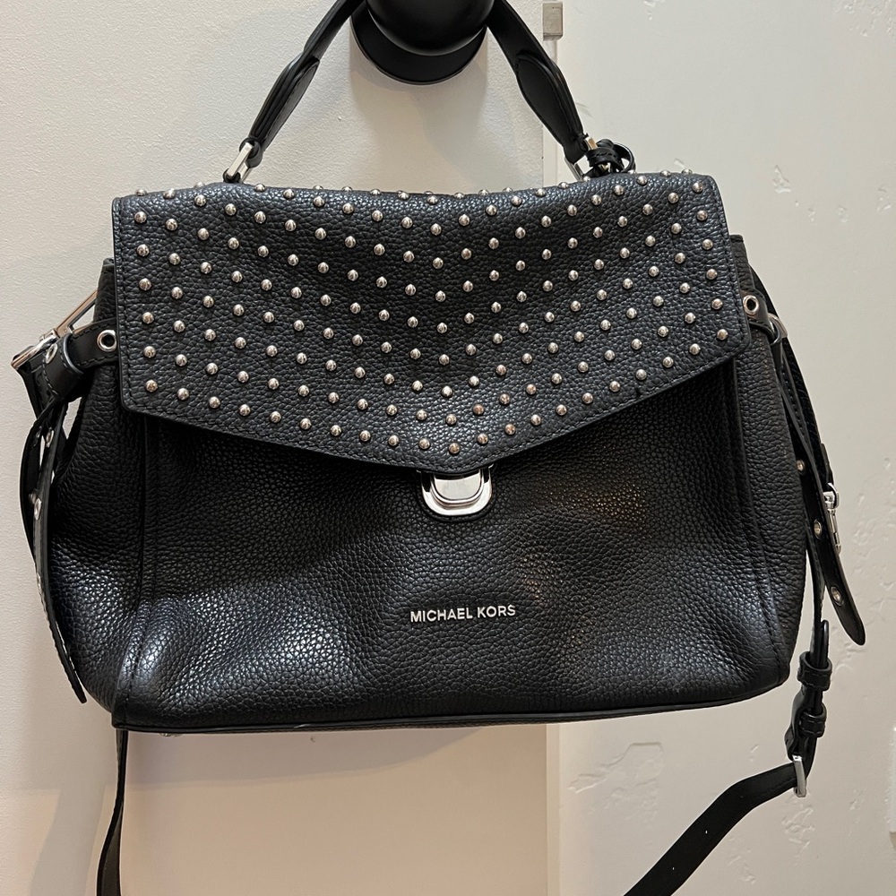 Michael Kors Black Leather Stud Purse